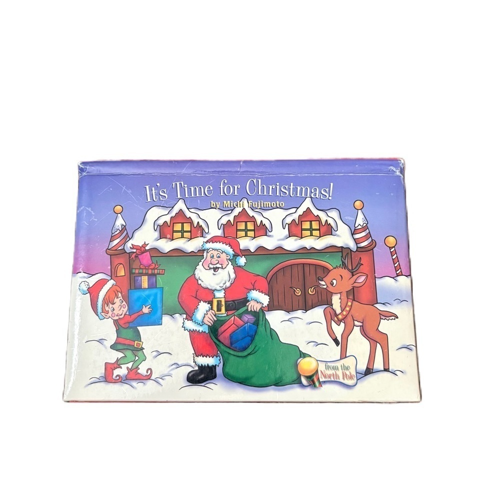 Vintage It's Time for Christmas Pop Up Kids Book Hardcover Michi Fujimoto